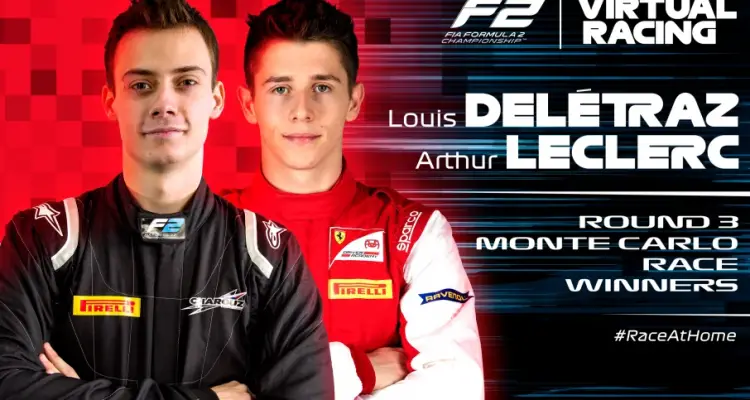 Virtual Monaco F2: Deletraz and Leclerc score a win apiece