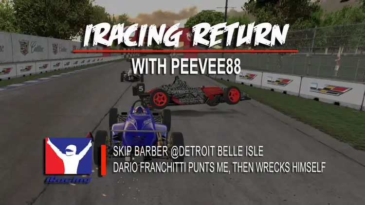 Dario Franchitti punts me, and others, then wrecks himself on iRacing