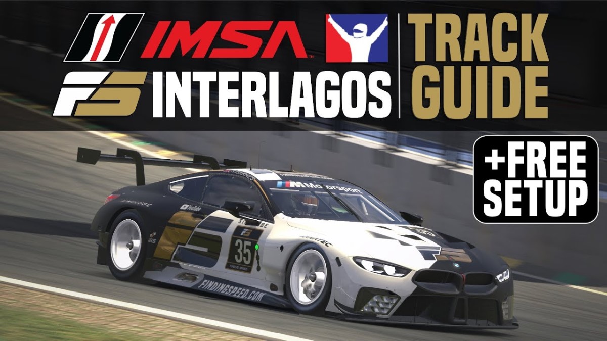 iRacing Tutorial Interlagos Brazil track guide IMSA (GTE) Free Setup