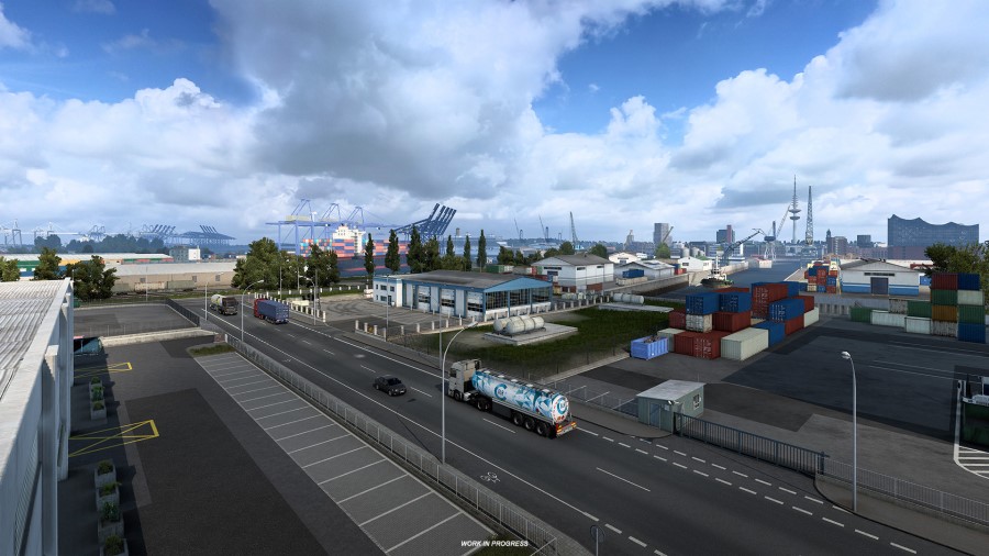Euro Truck Simulator 2: Germany Rework at Hamburg 1.48 Update