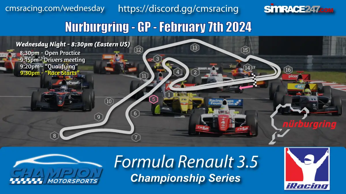 CMS Formula Renault 3.5 Series Nürburgring GP iRacing