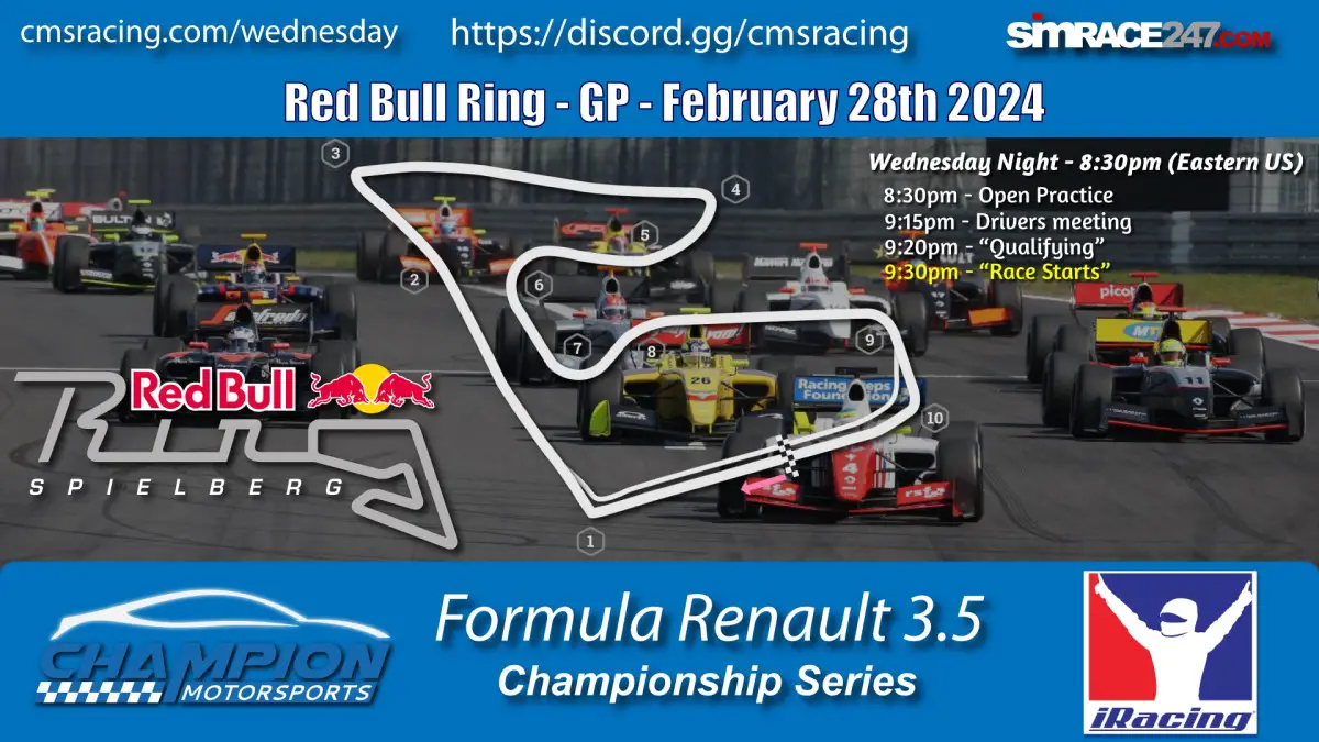 CMS Formula Renault 3.5 iRacing Series Red Bull Ring