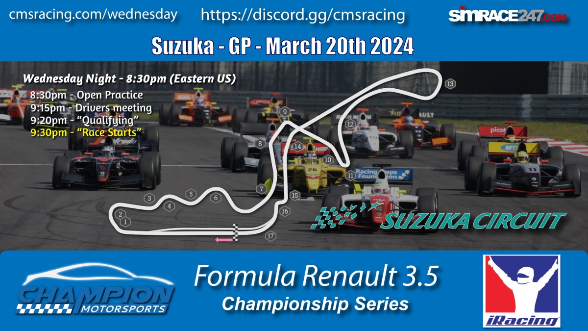CMS iRacing Formula Renault 3.5 Series Suzuka